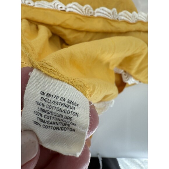Anthropologie Floreat Anchors Aweigh Dress Halter Embroidered Yellow Size 0 - Picture 15 of 16